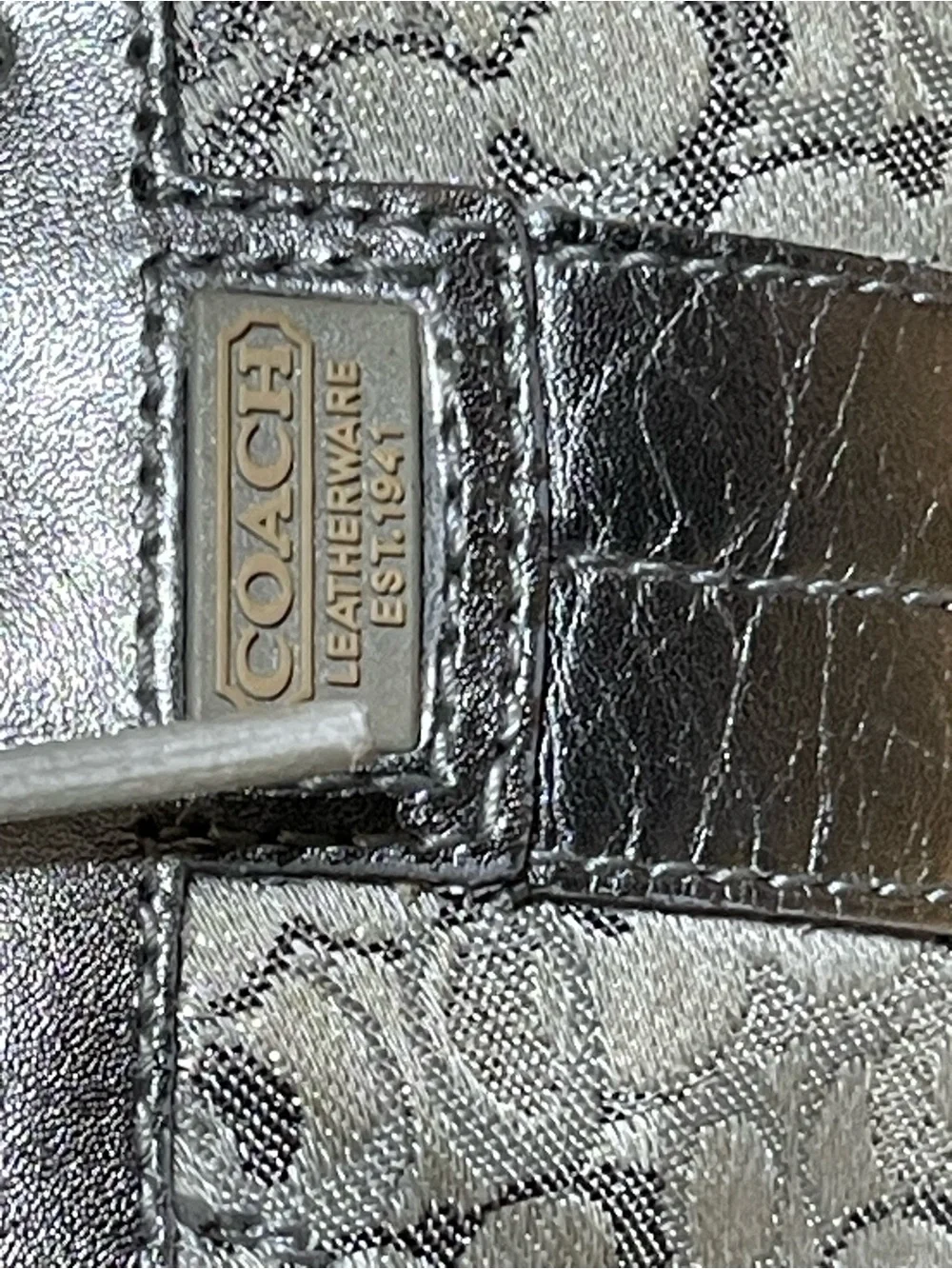 New -Y2K Coach Leatherware EST. 1941 “JOSS” Metallic Silver Leather Sneakers